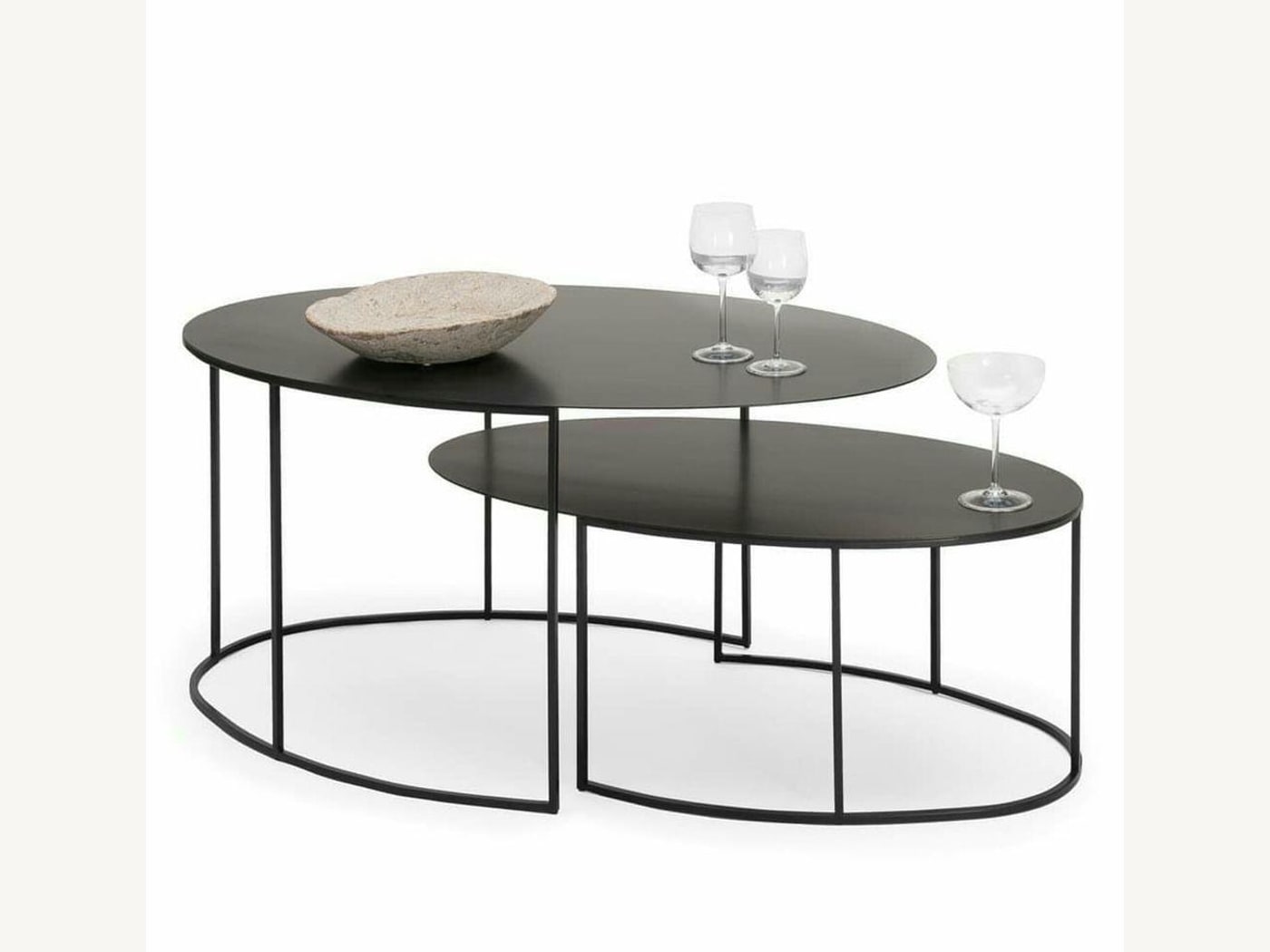 Cevza Oval Metal Sehpa DE5-177
